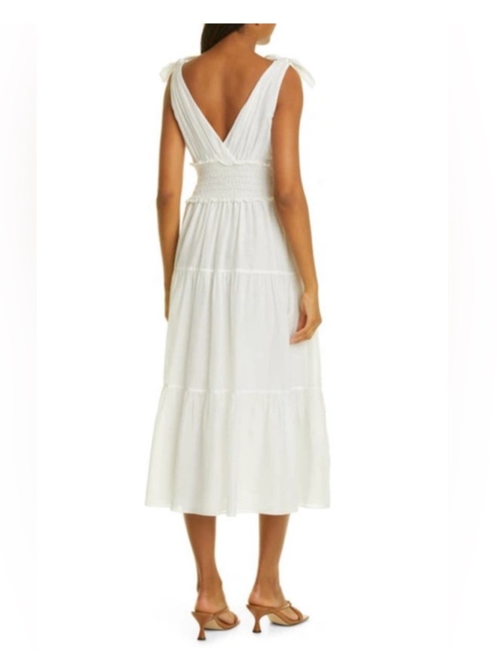 Cinq a Sept Tamar Tie Strap Tiered Smock Dress - Picture 7 of 7